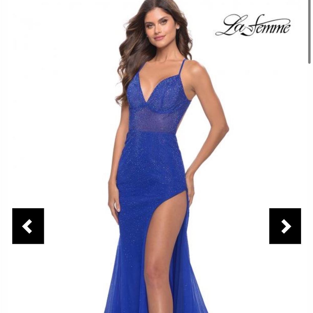 NWT La Femme Royal Blue Prom dress